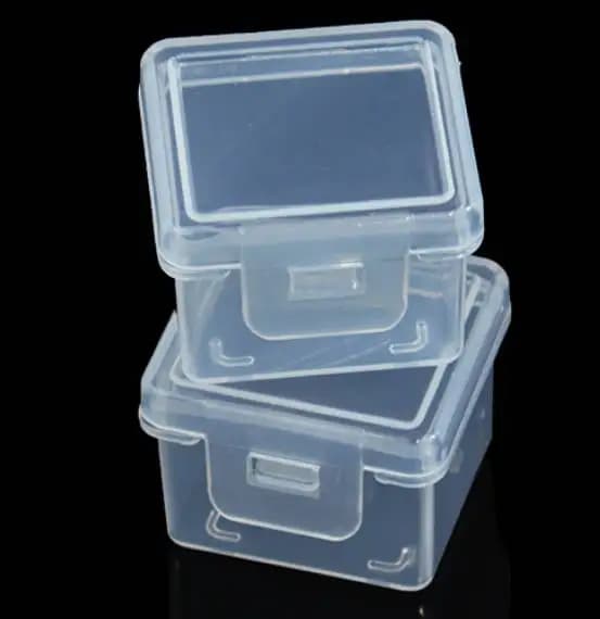 High-Transparency Plastic Small Square Box New Material Earphone Case Water-Diamond Cosmetic Storage for Rings And Earrings
