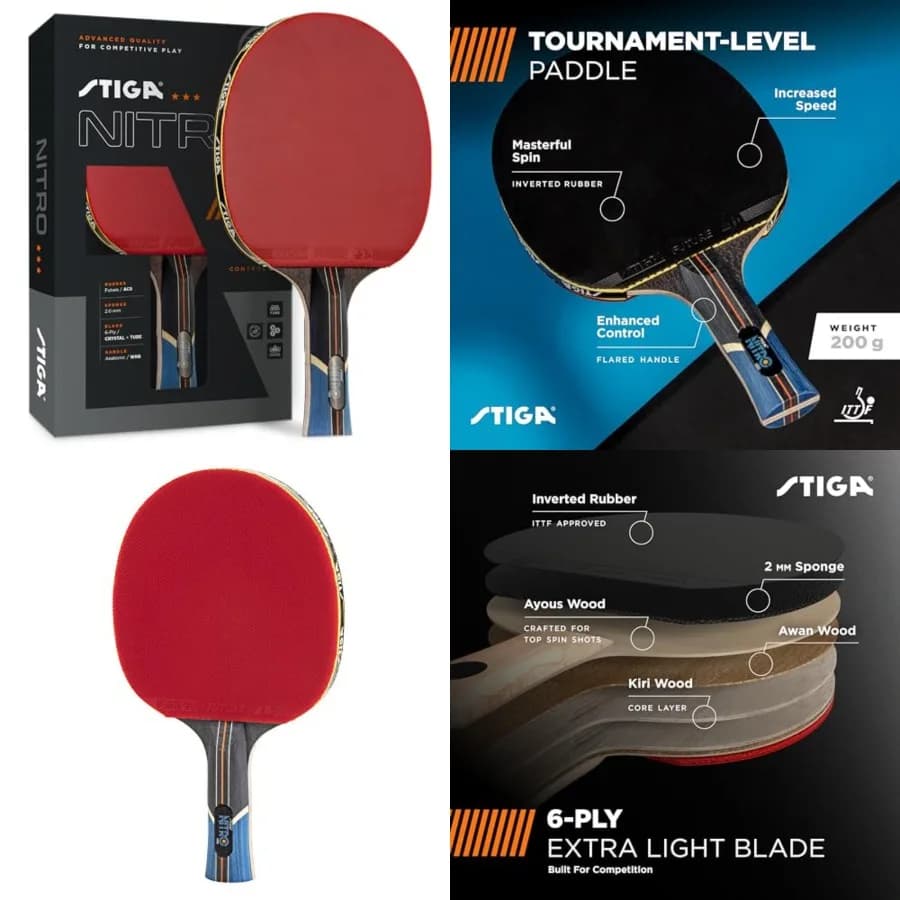 Racchette da Ping Pong per Principianti - da Ricreative a Professionali, per Tutte le Età e Livelli di Abilità - Stili Multipli + Prestazioni
