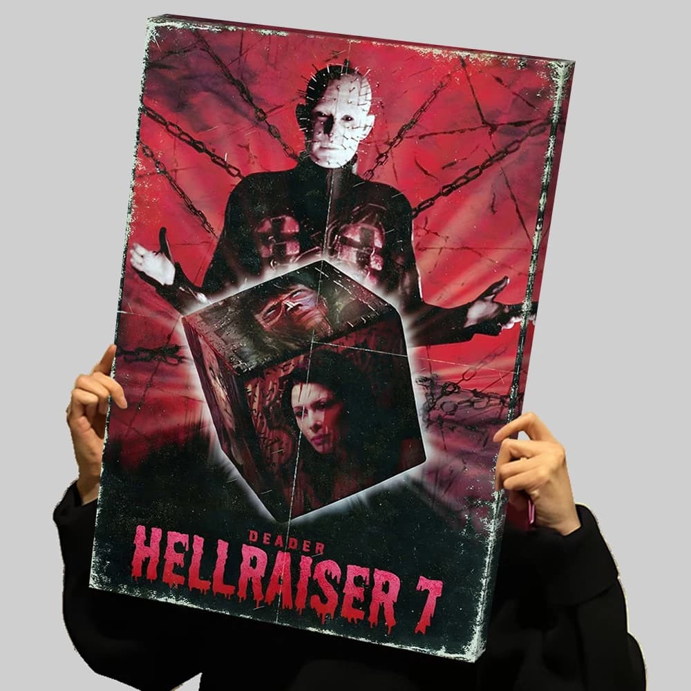 Hellraiser 7 Halloween Horror Prints Poster Custom Canvas Painting Wall Art Modern Home Decoration Living Room Decor Wand Deko