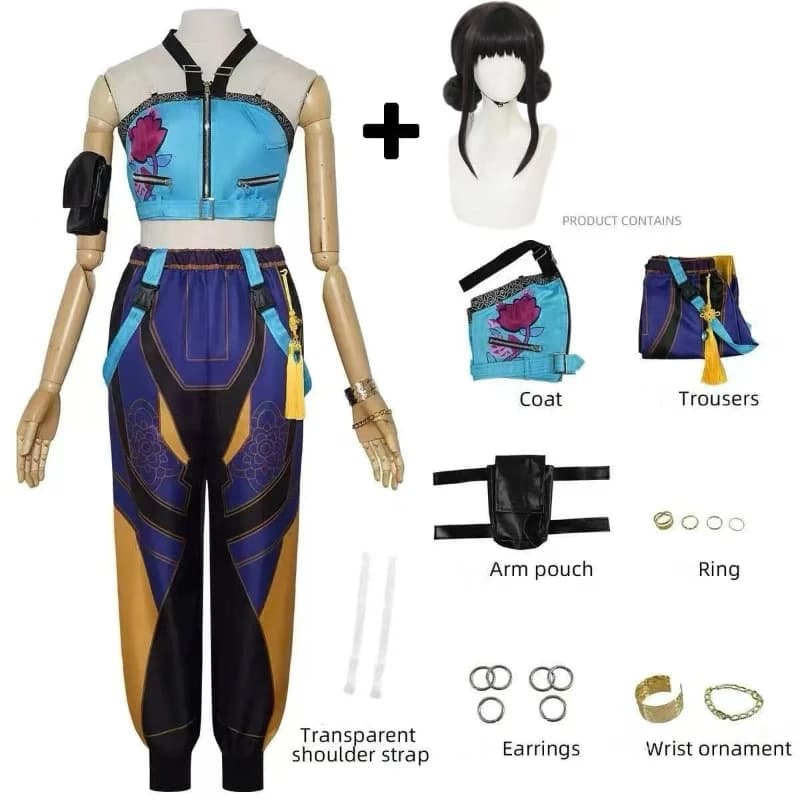 Soul KPop Demone Cos Hunters Superstar Zoe Costume Cosplay Zoey Wig Full Set Girl Group Dress Women Halloween Party Role Game