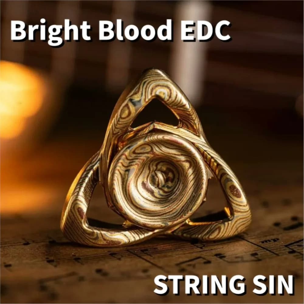 Sangue brillante EDC String Sin Fidget Spinner Giocattolo agitarsi per adulti Fidget Spinner a tre pale Handling Feel Gyro Fidgeting Spinner