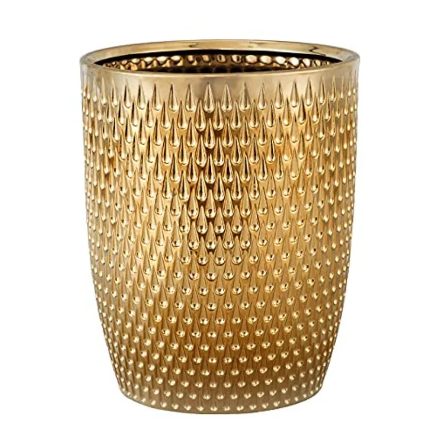 Cestino per Rifiuti Moderno e Compatto, Contenitore per Spazzatura per Bagni, Toilette, Cucine, Uffici Domestici - in Ceramica Resistente