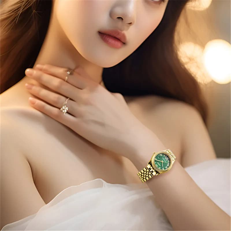 Reloj Mujer Original Famous Big Brand Orologi da donna Ragazze Csual Cinturino in lega Regali Data Orologio al quarzo Montres de Marque de Luxe