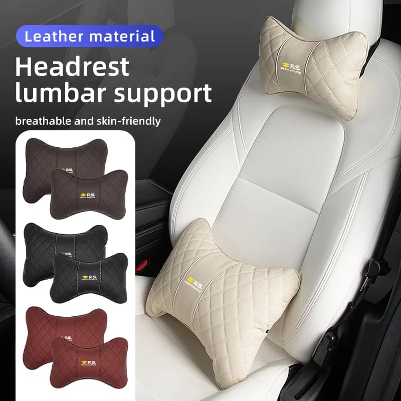 Universal Car Seat Headrest Neck Pillow Lumbar Back Support For Renault RS Clio Logan Megane Koleos Sandero Safrane