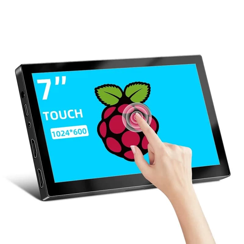 Touch screen portatile mini piccolo da 7 pollici ricaricabile a 1 linea 1024x600 Monitor da gioco Full HD PC Raspberry Pi Schermo portatile