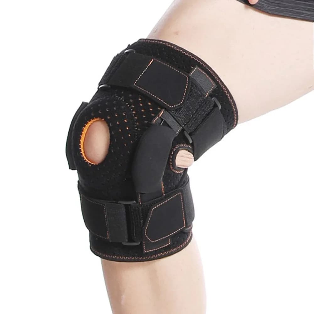 Ginocchiera a Compressione con Stabilizzatori Laterali, Protezione per Ginocchio, Supporto Traspirante con Rotula Aperta per Uomo e Donna