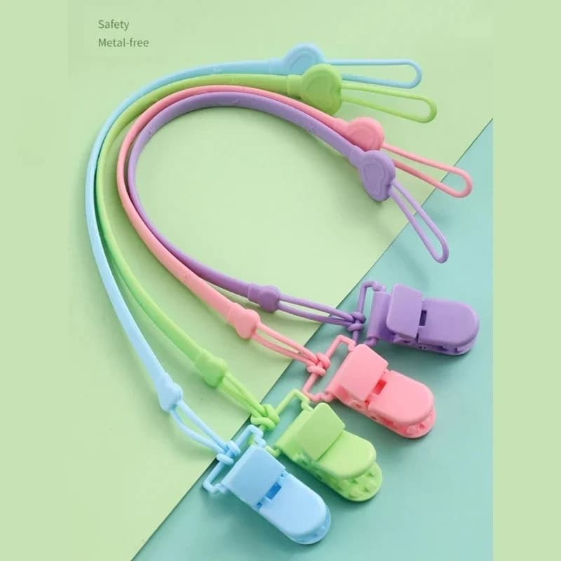 Catenella in silicone vvocci per ciuccio, clip per dentizione, catenella per massaggiagengive neonato, porta tettarella, accessori per l'allattamento