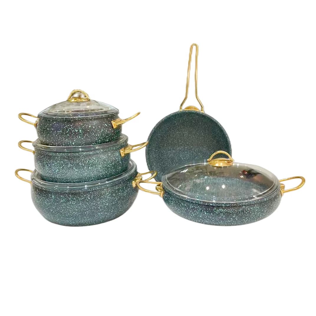Set padella e casseruola da cucina domestica in alluminio
