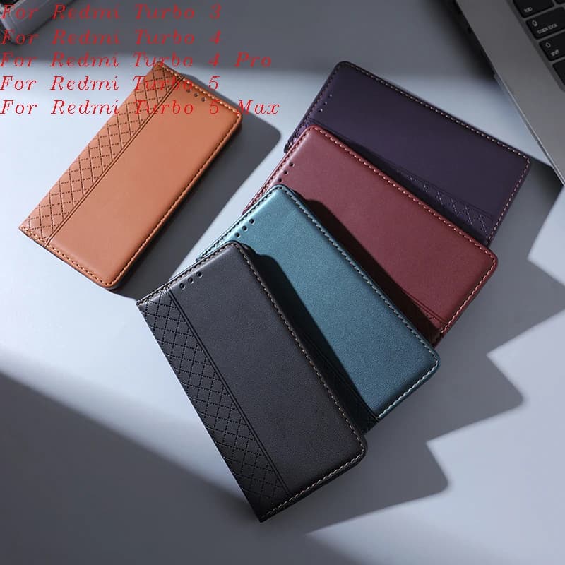 Custodia a libro in pelle per Xiaomi Redmi Turbo 3, Turbo3, Redmi Turbo 4 Pro, Turbo4, 4Pro, Redmi Turbo 5 Max, Turbo5, 5Max