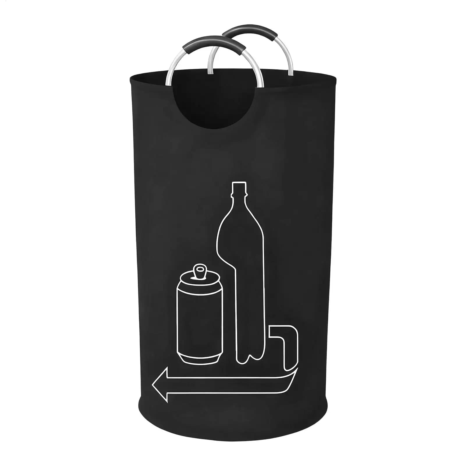 Folding Storage Bag 115L Large Capacity Empty Bottle Storage Basket Aluminum Handle Design Bottle Collector Recycling Bin