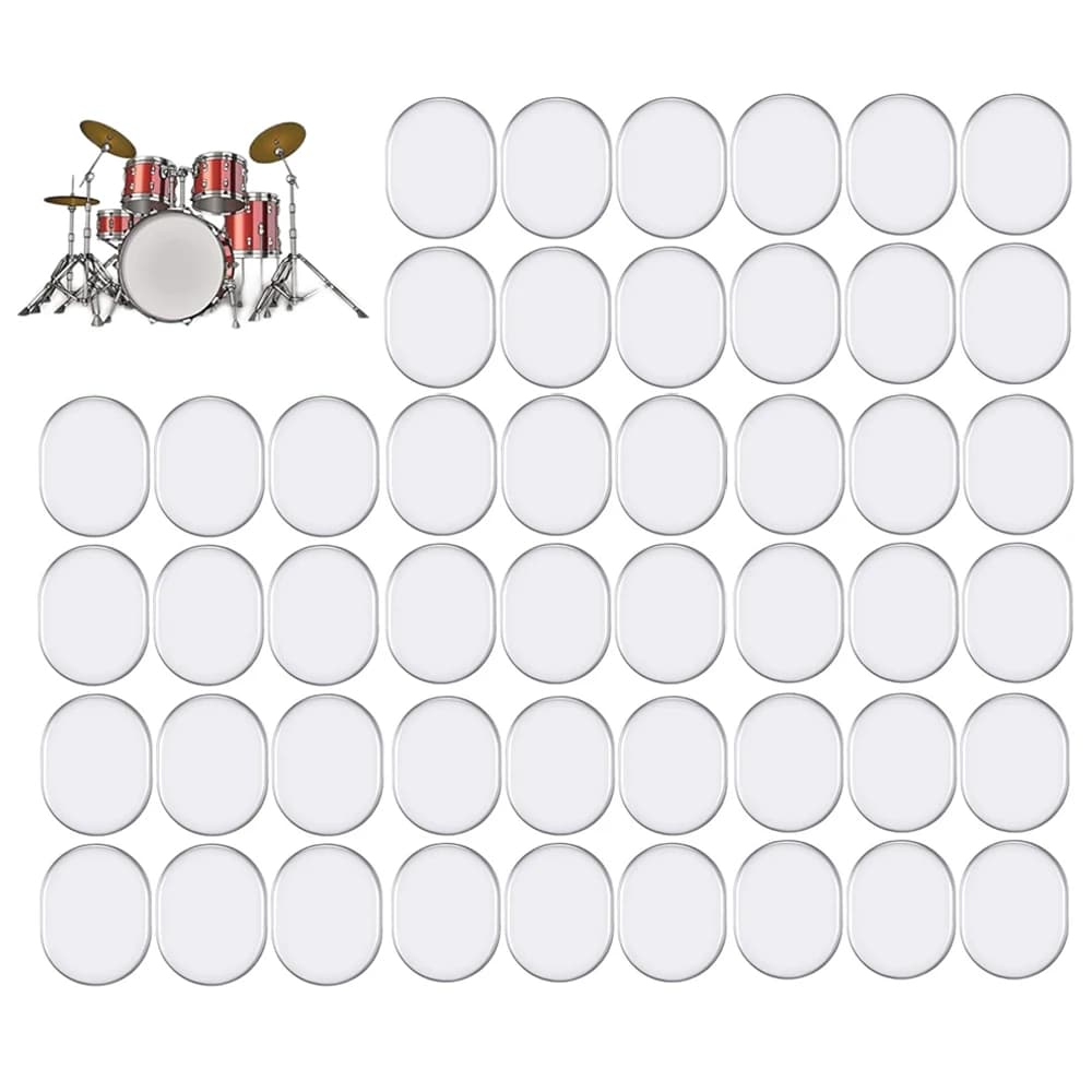 48 Pezzi Ammortizzatori per Tamburo Sordina per Tamburi in Silicone Morbido Silenziatore per Tamburi Controllo del Tono Accessori per Strumenti a Percussione