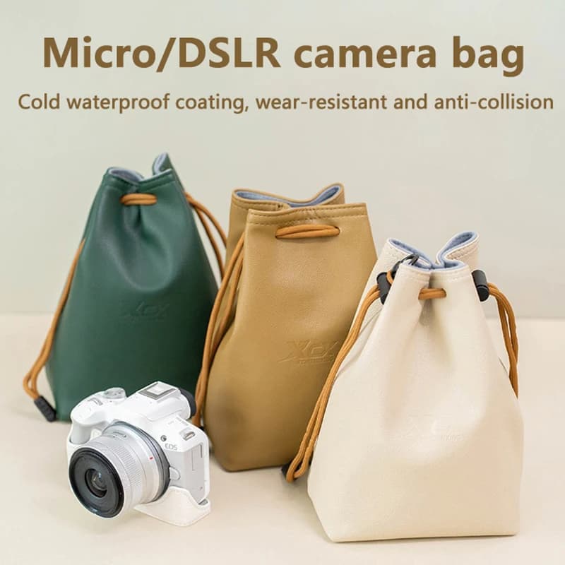 Borsa per fotocamera per Canon Nikon Fuji Pentax Borsa per obiettivo da viaggio Borsa per fotocamera impermeabile protettiva per DSLR Iphone 15 Custodia Airpod Pro
