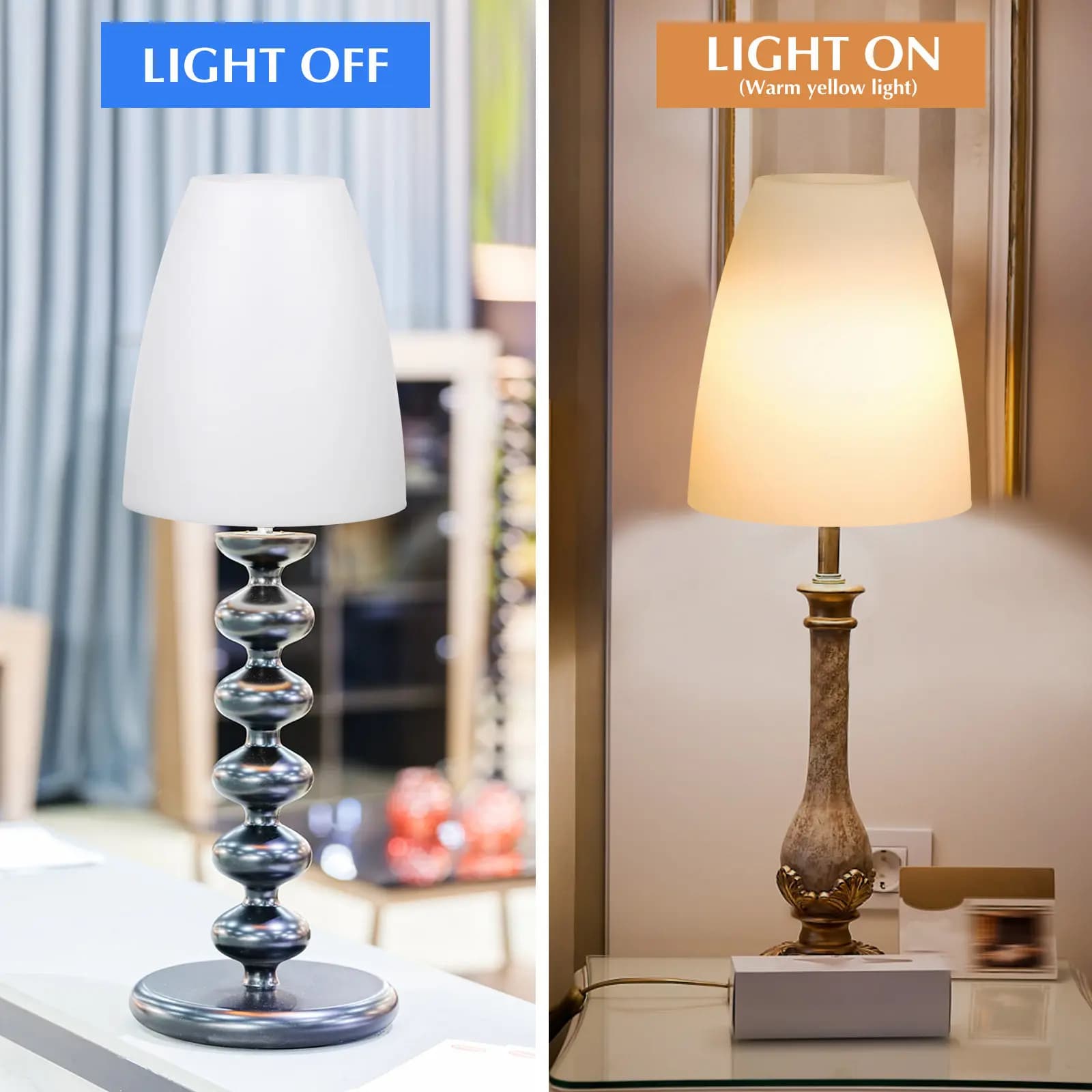 2Pcs Plastic Lampshade White Sturdy Indoor Table Lamp Cover Desk Light Shade Household Use Small Lamp Shades Table Light Shade