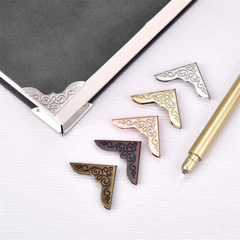 Metal Corners For Books Binding Kits Scrapbooking Photo Bookmark Albums Menus Corner Protectors Crafts DIY Ornament