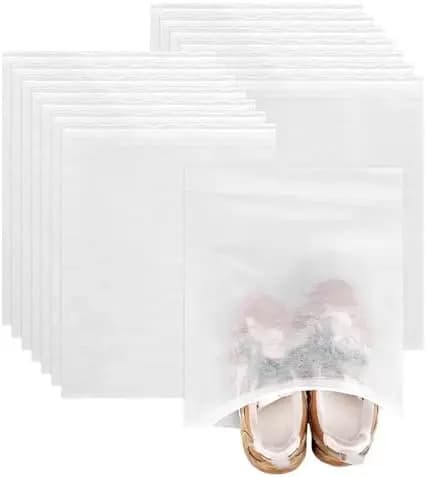 200 sacchetti antipolvere per scarpe con coulisse - Contenitori traspiranti in tessuto non tessuto per viaggi e casa (11,8"x14,9")