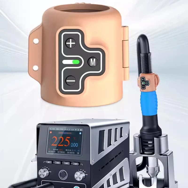 Stazione di saldatura H314/H310 220V Stazione di rilavorazione BGA per riscaldamento pistola ad aria calda intelligente 1400W con ugello dritto da 6mm 8mm 10mm 12mm