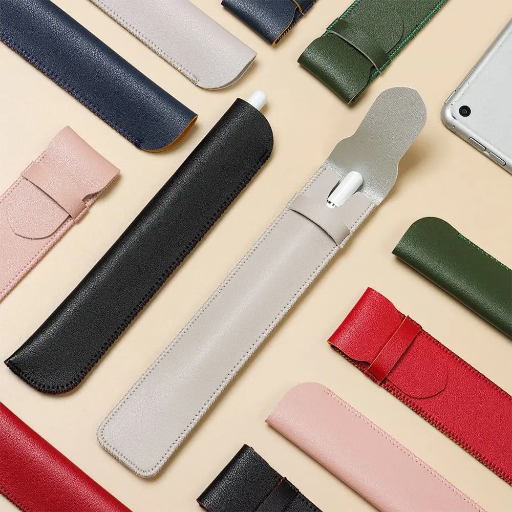 Custodia in pelle PU per custodia per matita Apple Cover per tablet Touch-Stylus Pen Proteggi custodia avvolgente per iPad Pro