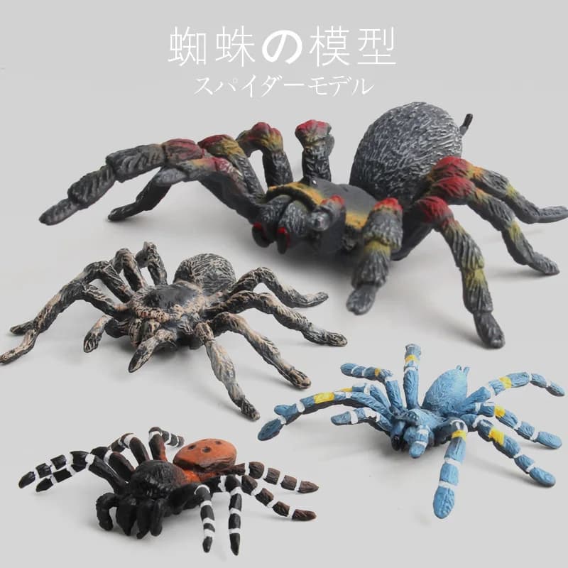 Realistico insetto modello animale simulazione di ragni solido bianco laccato ragno action figure giocattoli per bambini regalo di Natale