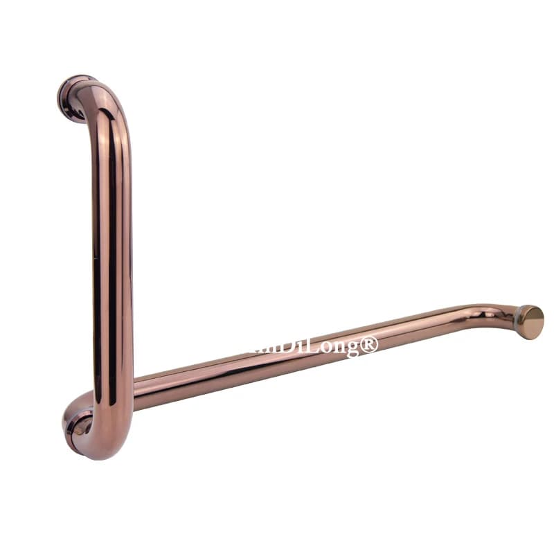 Nuovissime Maniglie Scorrevoli per Porte del Bagno in Acciaio Inox 304, Maniglie a Spinta e Trazione per Porte in Vetro della Cabina Doccia, PORTASALVETTI, ORO ROSA