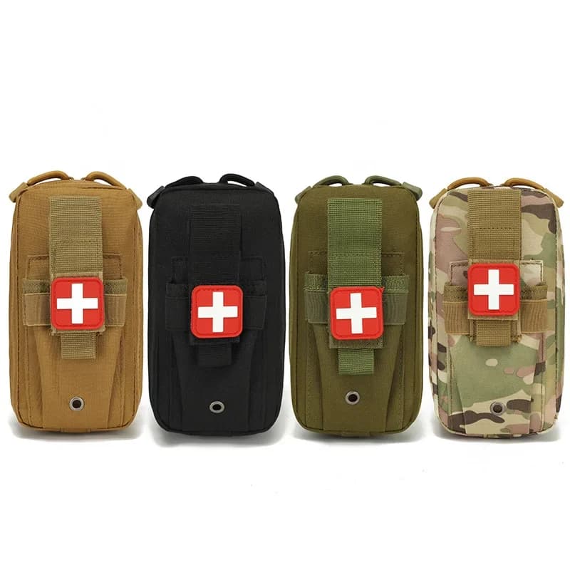Tactical Medical Kit Accessory Pouch First Aid Bag Camping Hiking Survival MOLLE-Compatible Outdoor Emergency Kit Storage Bag