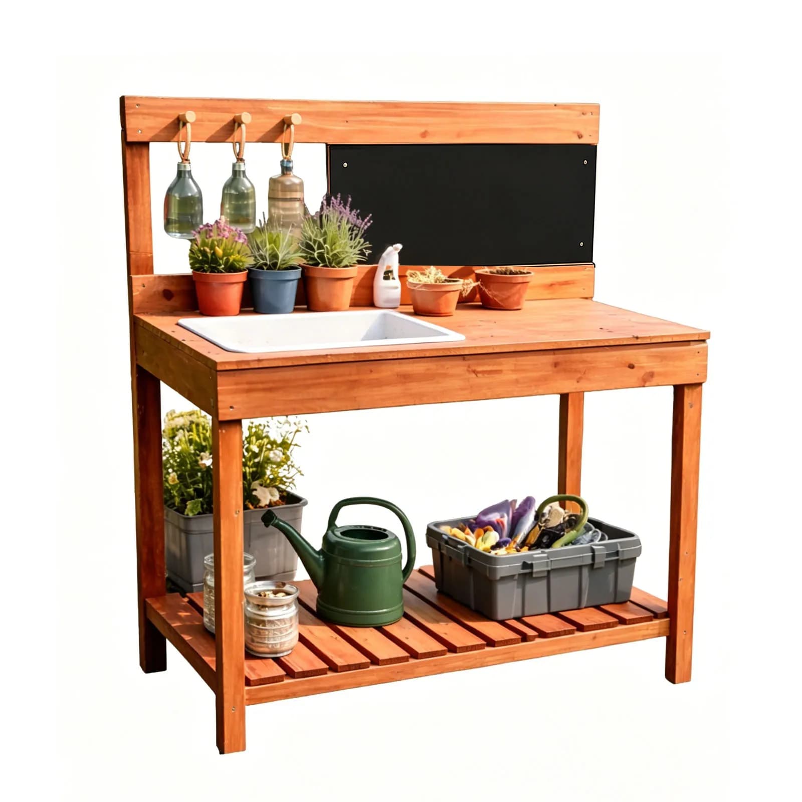 Wooden Potting Benches For Children Outdoor Indoor Garden Planting Table Work Bench Kids Science Education Tools
