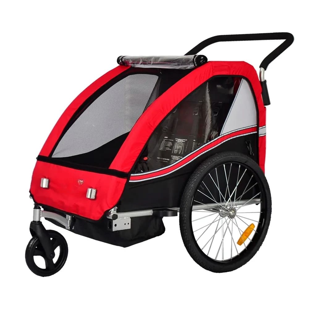 Trasportino per cani da compagnia con rimorchio per bicicletta a sgancio rapido facile per bambini Rimorchio per bicicletta da carico con struttura 2 in 1