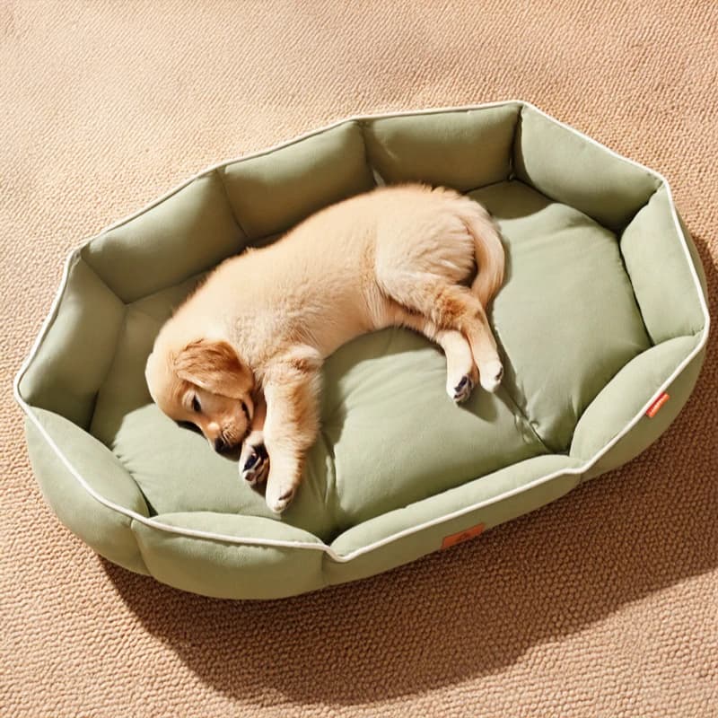 Letto per cani antiscivolo a forma di uovo Tappetino reversibile di medie dimensioni Tappetino antiscivolo Uso annuale Biancheria da letto durevole per animali domestici Labrador Barboncino Bulldog