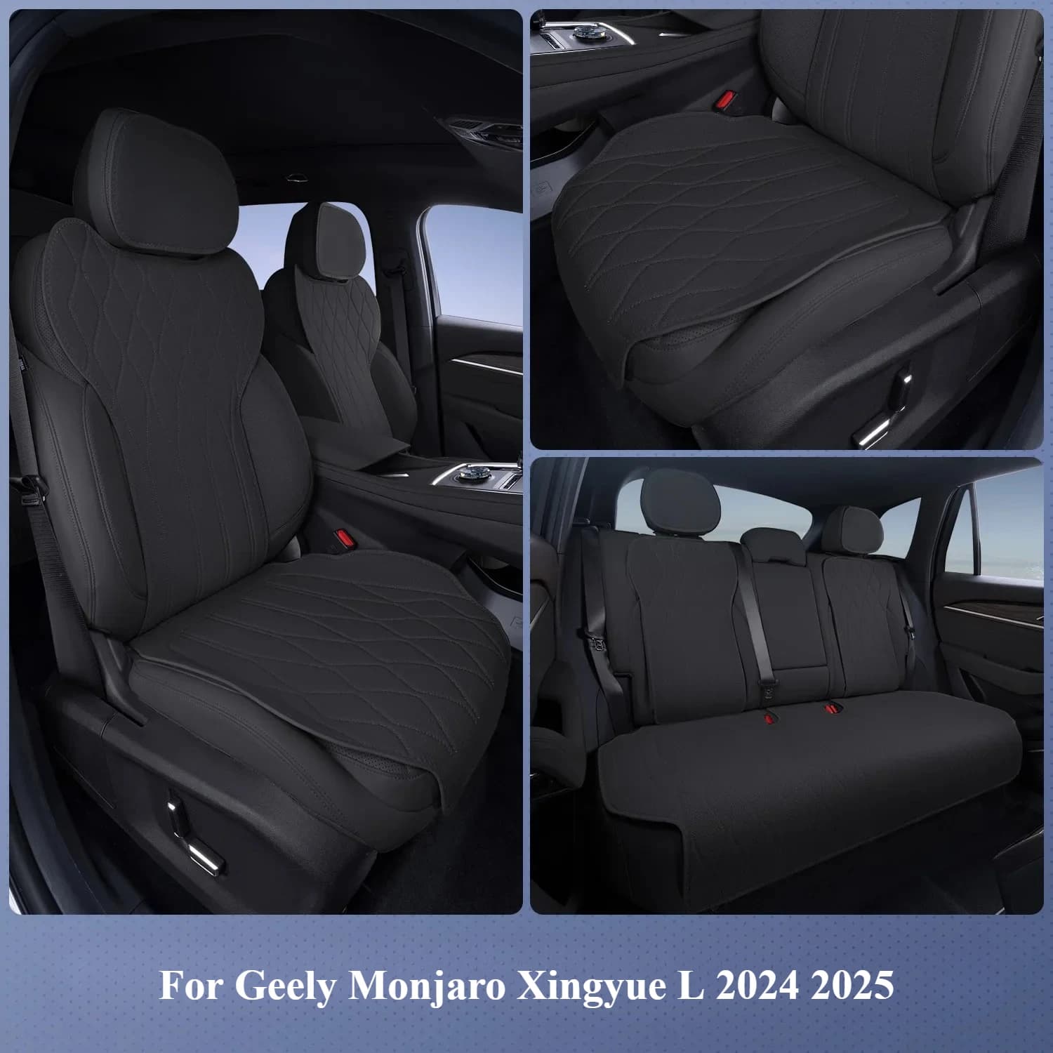 Coprisedili per auto Cuscino per sedile in pelle Protezione per sedile anteriore posteriore Accessori per interni per auto per Geely Monjaro Xingyue L 2024 2025
