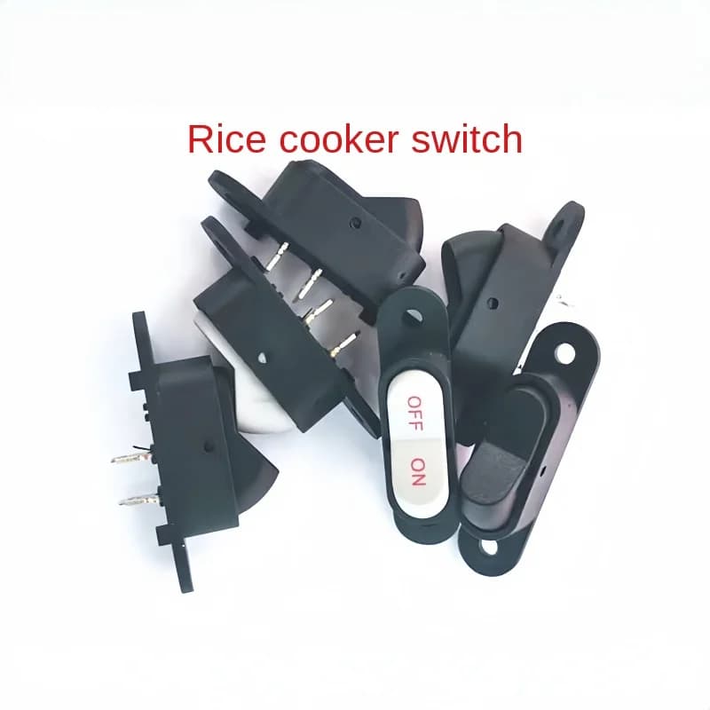 Electric rice cooker switch 2 pieces with printed fonts Boat-shaped switch 2 pin 2 KCD1 marches, used for electric pan 6