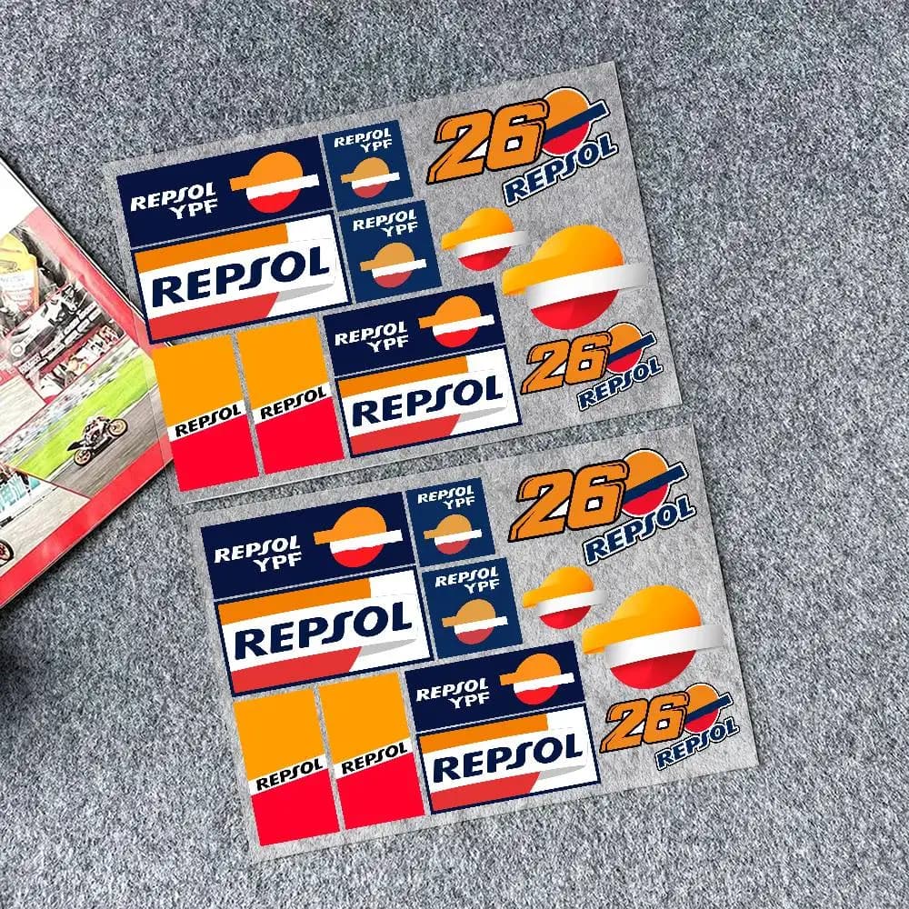 R-Repsol Adesivi Adesivo moto Auto Body Paraurti Finestre Moto Laptop Pareti Decalcomania in vinile Accessori per tuning auto