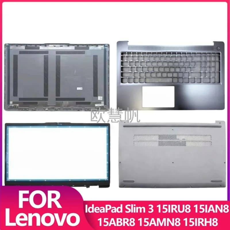 T Nuovo Custodia per Lenovo IdeaPad Slim 3 15IAN8 15IRU8 15ABR8 LCD Della Copertura Posteriore Lunetta Anteriore Palmrest Guscio Inferiore 5CB1K18632