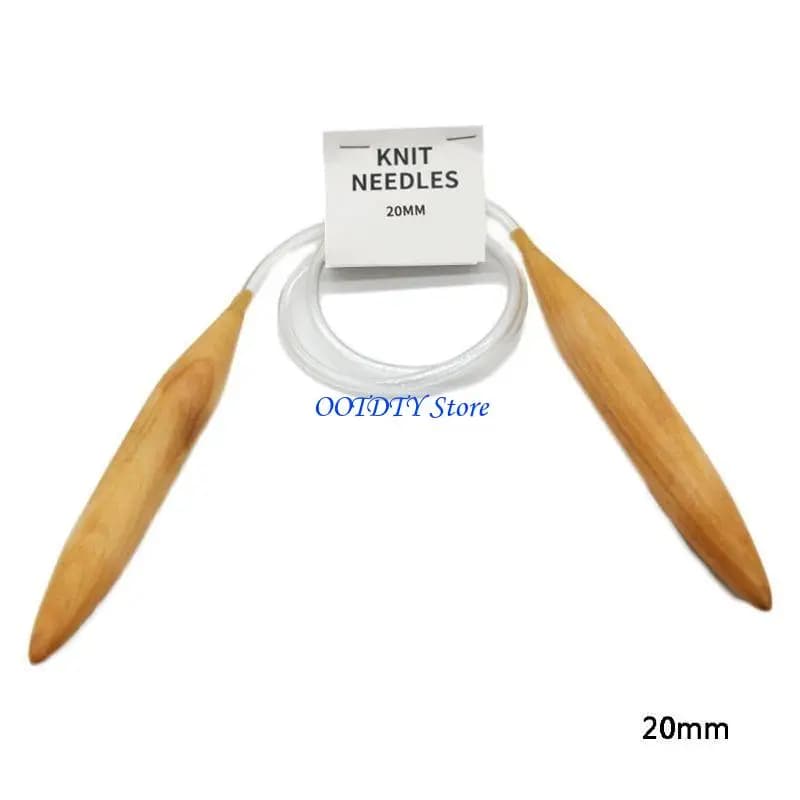 da maglia circolari in legno 367A 15/20/25mm con uncinetto per maglione con tubo in plastica