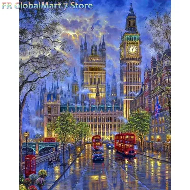 Diamond Painting Beautiful Diy London Big Ben Landscapes Diamond Mosaic Handmade Art Exquisite Creative Gift Home Decor