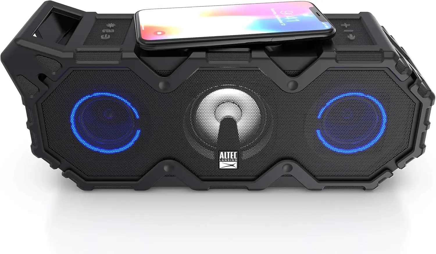 Super LifeJacket Jolt - Waterproof Bluetooth Speaker, Durable & Portable with Qi Wireless Charging and Customizable Lights, Wire