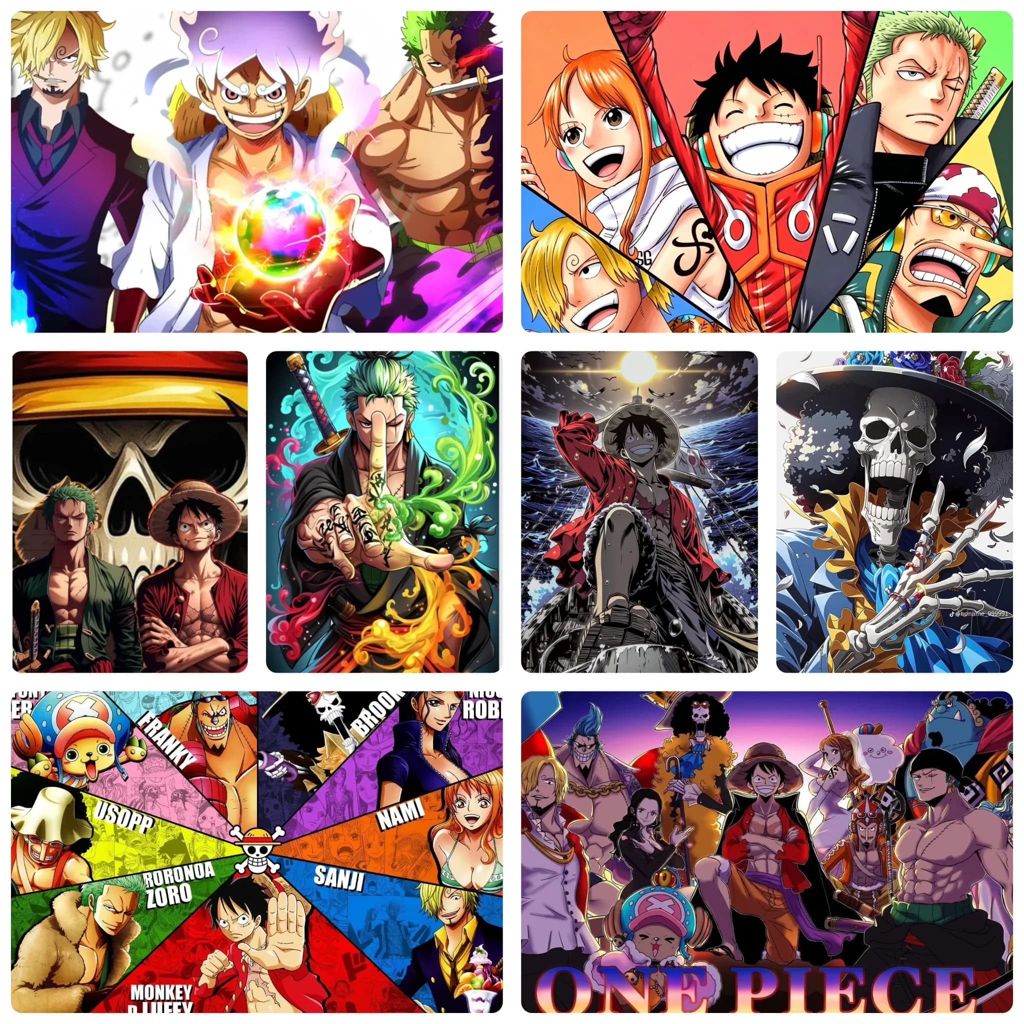 DIY 5D Diamond Painting, One Piece Anime Character Art, Hobby Craft for Home Wall Decor, Ideal Gift for Art Lovers
