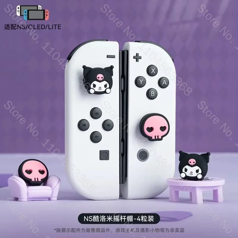 New Hello Kitty Kuromi Silicone Joystick for PS5 NS Pro NS OLED LITE NS2 Button Protection Game Handle Accessories Decoration