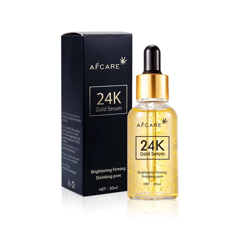 24K Gold Serum Face Skin Brightening Anti-Aging Moisturizer with Vitamin C Hyaluronic Acid & Argan Oil for Dark Spots