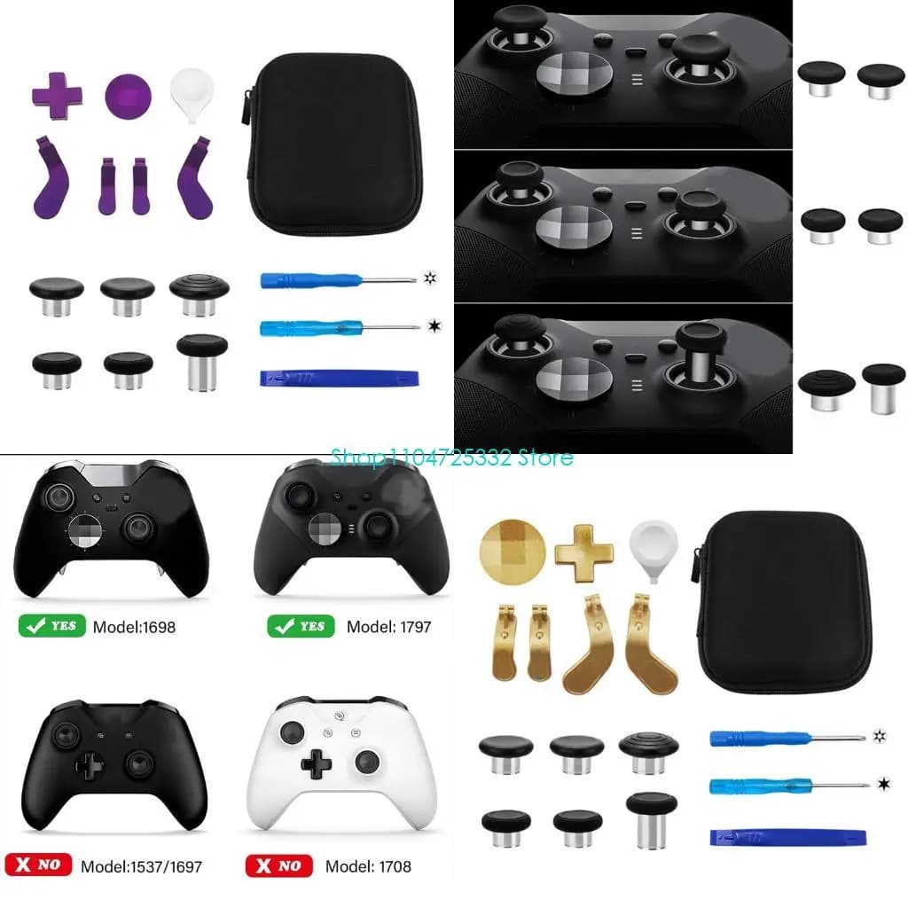 P5EA Professional Gaming Accessories For Selected Controller With Metal Thumbsticks Paddles Joysticks
