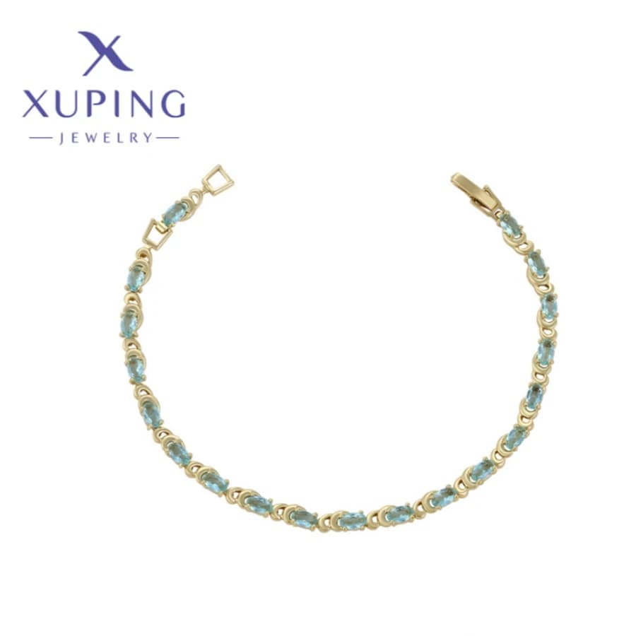 Xuping Jewelry Bracciale da donna elegante e squisito alla moda Colore oro chiaro Regali di Natale di compleanno X 001000381