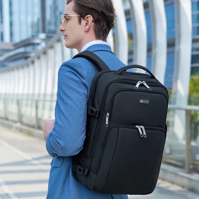 Zaino da Viaggio d'Affari per Uomo Multifunzionale con Lucchetto a Combinazione, Zaino da Viaggio per Laptop da 16 Pollici, Zaino Scolastico per Ragazzi