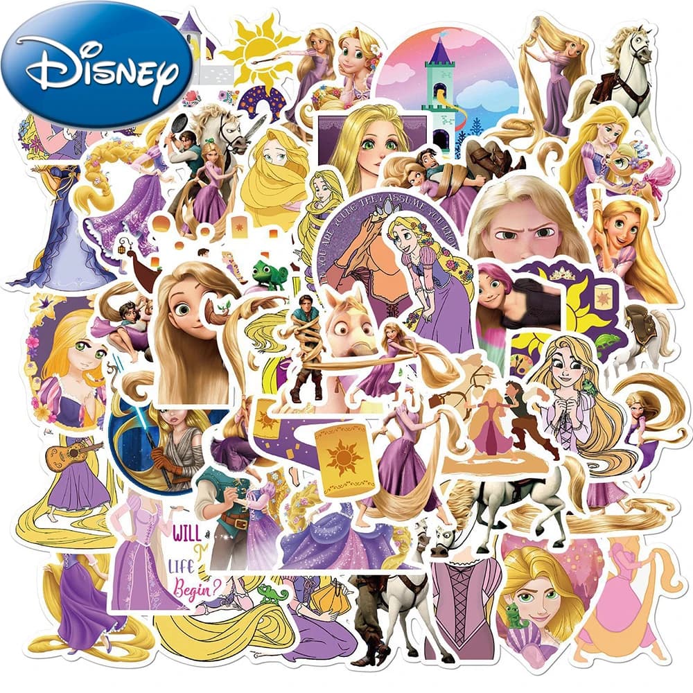 10/30/50pcs Disney Anime Tangled Rapunzel Adesivi Cute Cartoon Principessa Adesivo Telefono Valigia Notebook Kawaii Graffiti Decalcomanie
