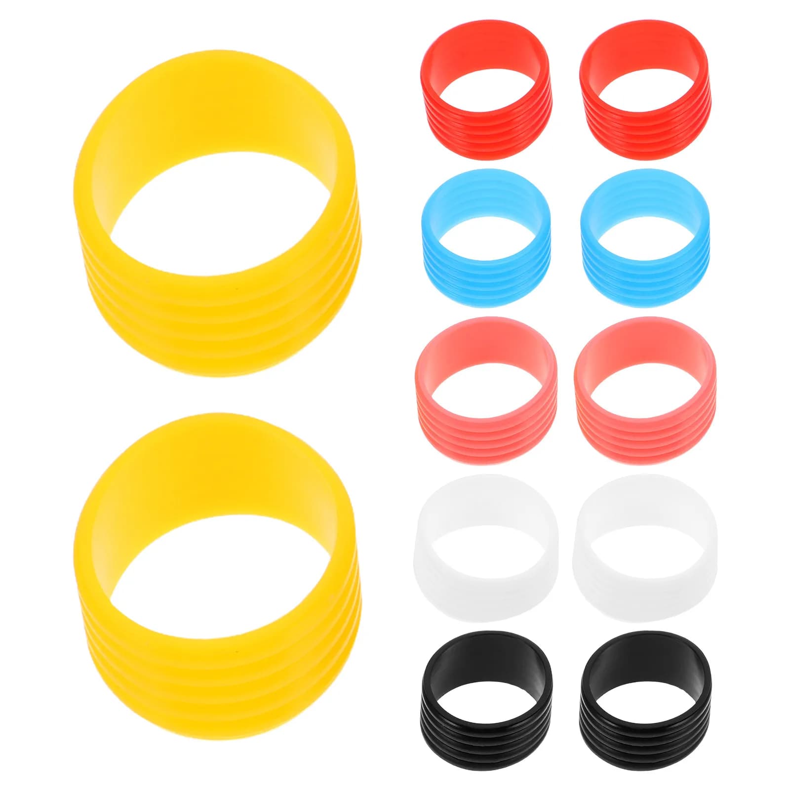 Set di 12 Anelli in Silicone Antiscivolo per Racchette da Tennis, Fasce Assorbenti per Racchette da Badminton, Squash e Racquetball