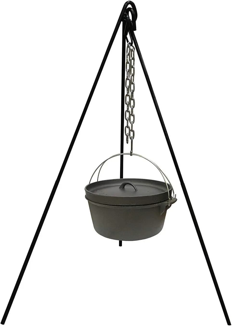 48 inch adjustable camping tripod for outdoor kitchen, Dutch oven and grill - Perfect for picnic on country fire