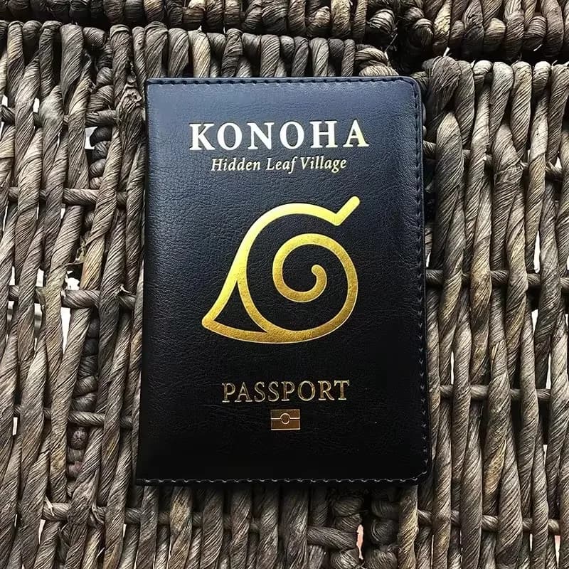 Custodia per passaporto konoha alla moda custodia da viaggio per Anime per passaporti