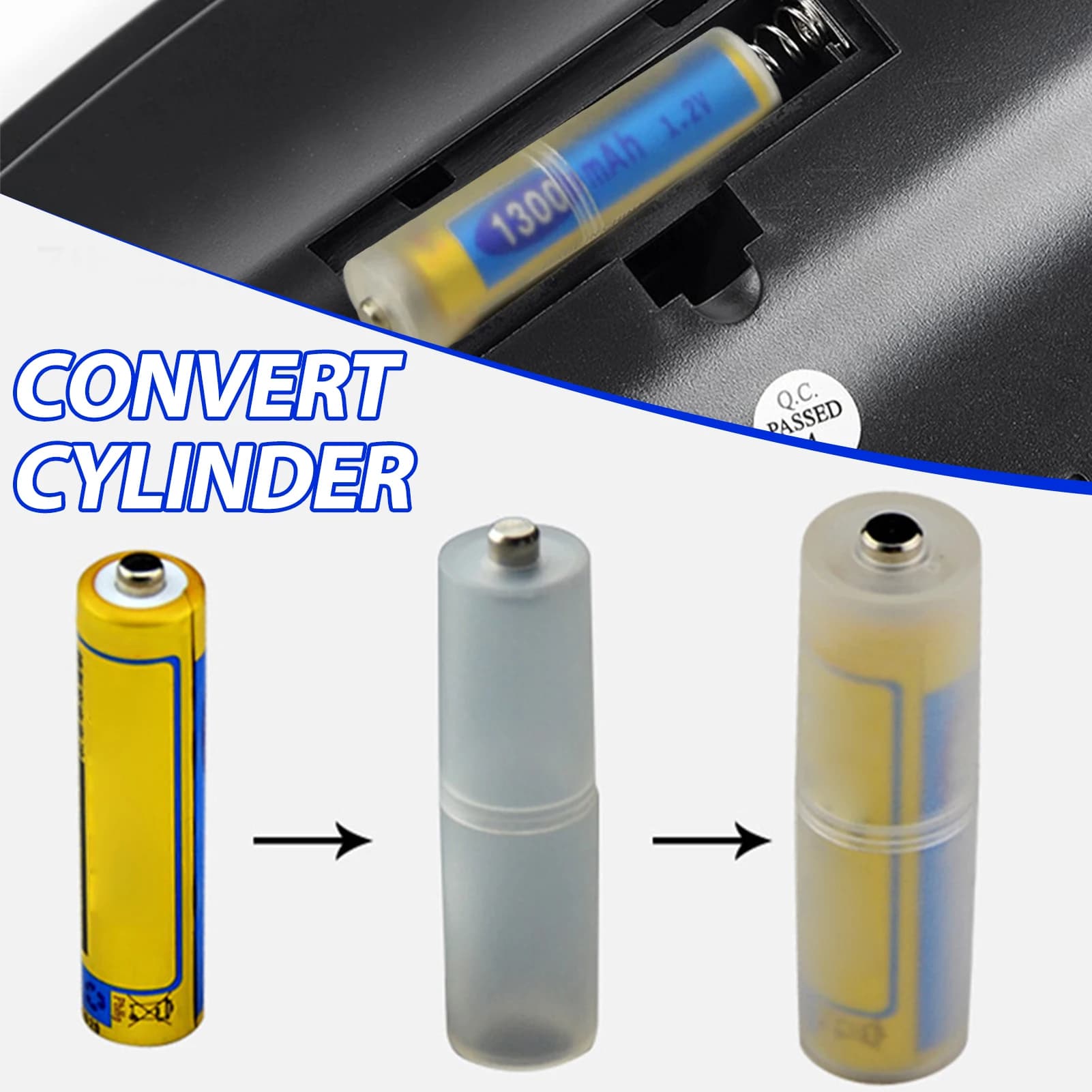 4pcs AAA To AA Size Battery Converter Adapter Batteries Holder Durable Case Switcher