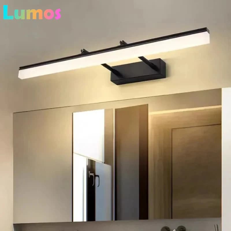 Lampada da Parete per Specchio da Bagno, Impermeabile, Antiappannamento, Retrattile, Applique da Parete per Specchio da Trucco
