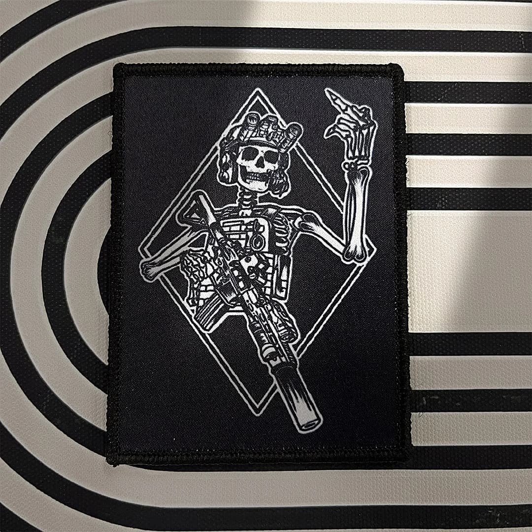 FOG Reaper Telescopio Morale Distintivo Emblema del teschio Toppe tattiche con gancio e anello Adesivo per stampa decorazione zaino