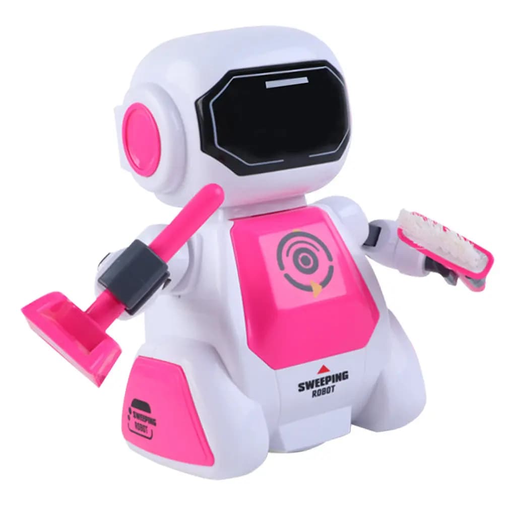 Robot Danzante Telecomandato per Educazione Precoce, con Funzione di Camminata, Spazzamento, Luci Lampeggianti e Musica, Divertente per Bambini e Ragazzi