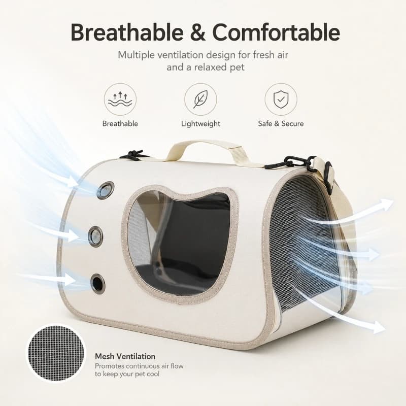 Foldable Soft Pet Travel Bag with Multi Ventilation Holes Portable Hand Carry Carrier For Kitten Small Dog Outdoor Trip