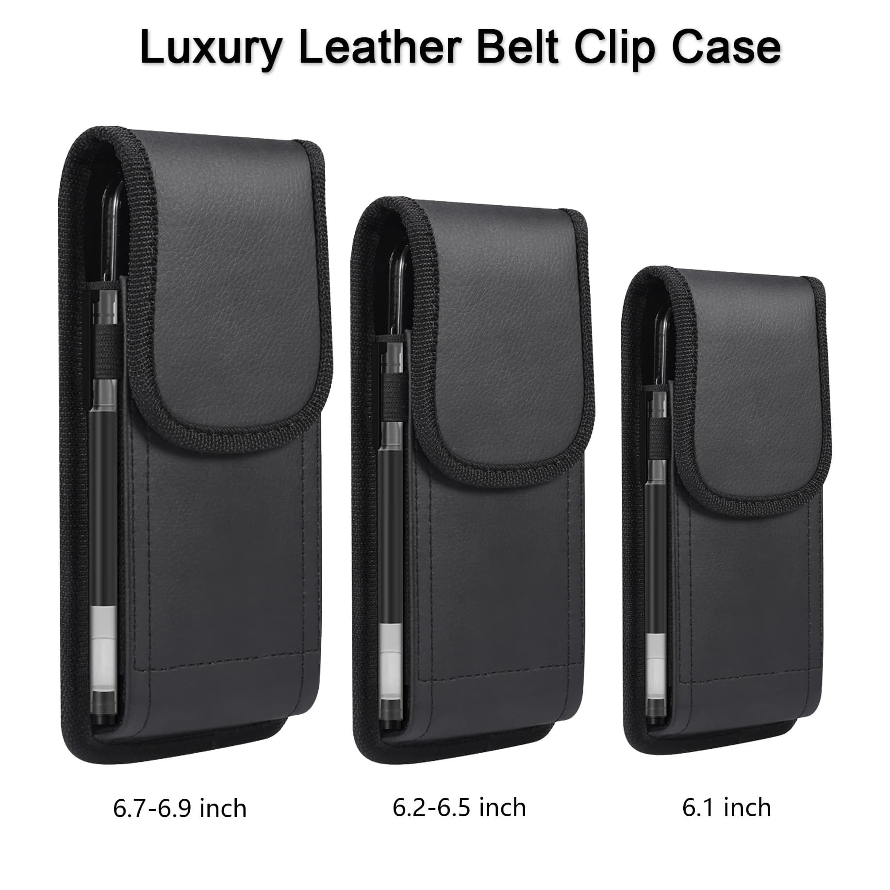 Custodia con clip da cintura per telefono in pelle di nylon per Samsung Galaxy S25 Ultra S24 Plus A16 A26 A36 A56 A15 A35 A55 Custodia per fondina da uomo